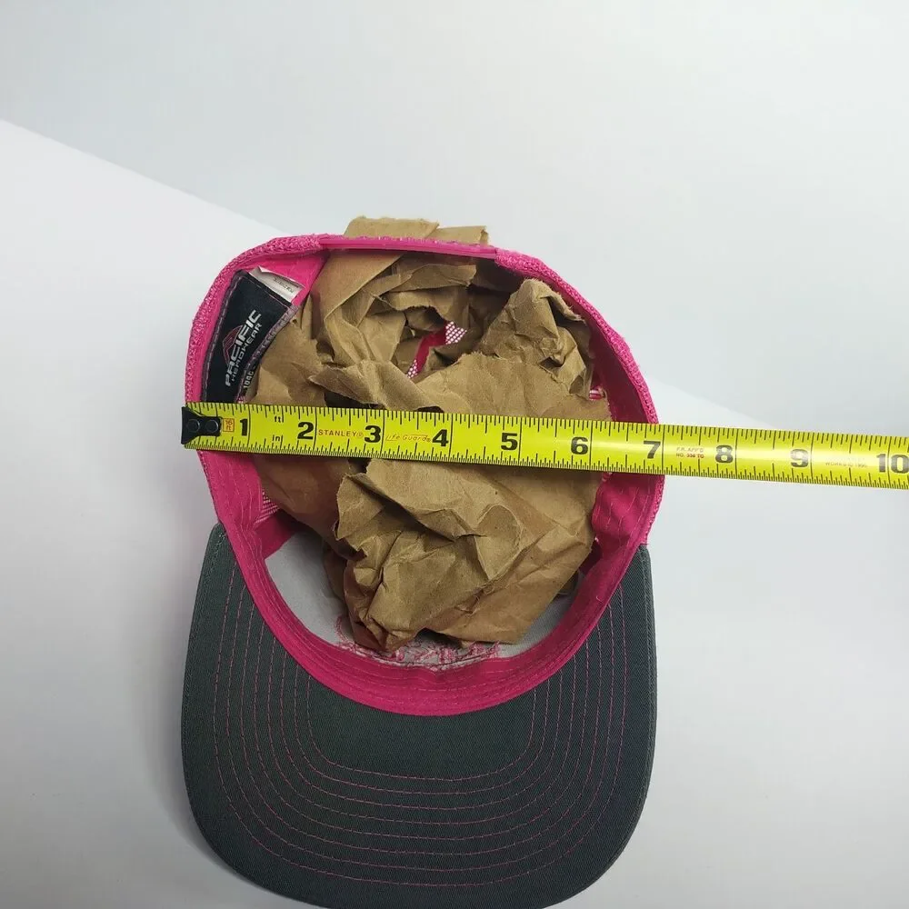 Pacific Headwear Pro Model 104c Pink Black Rumble By The River Mesh Snapback Hat